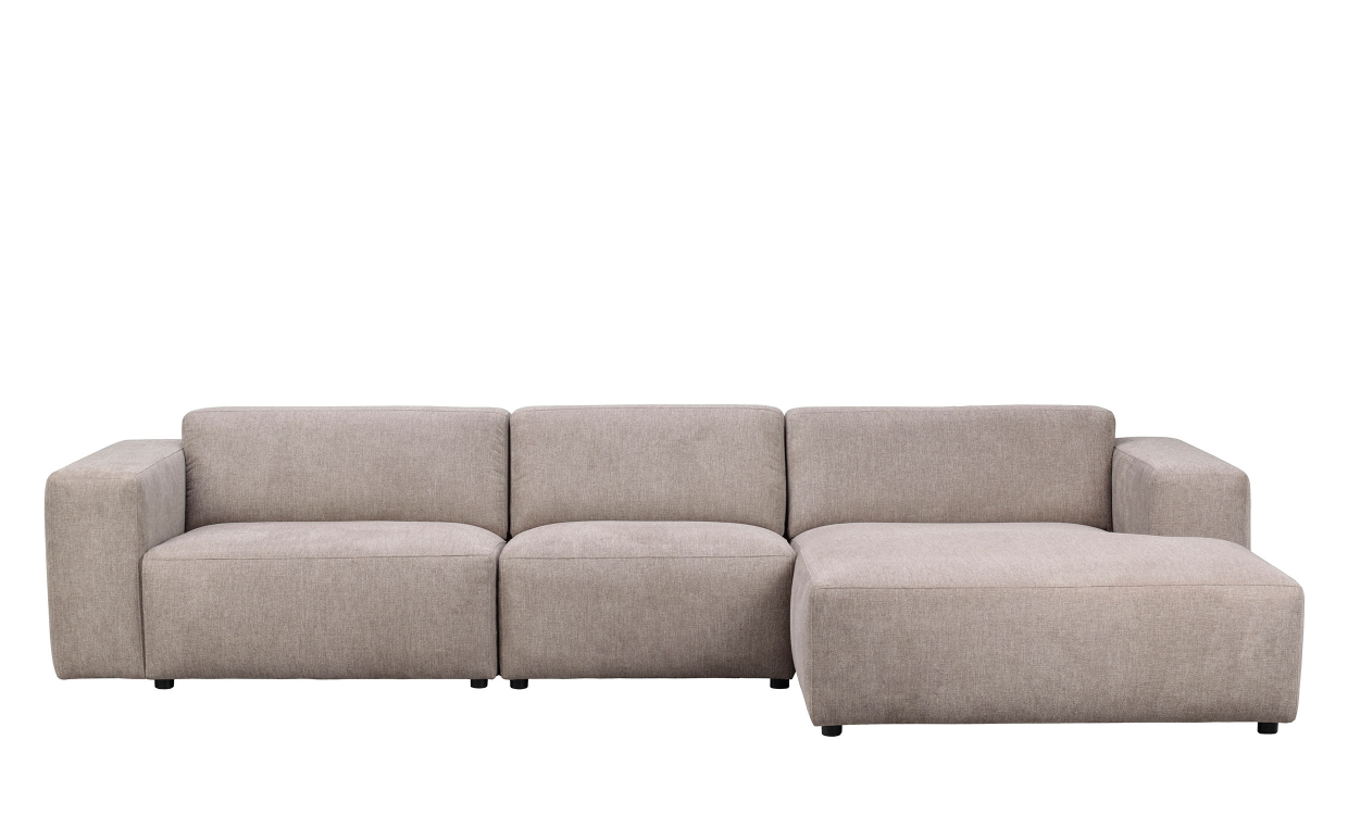 WILLARD soffa 4-sits-schäslong höger beige