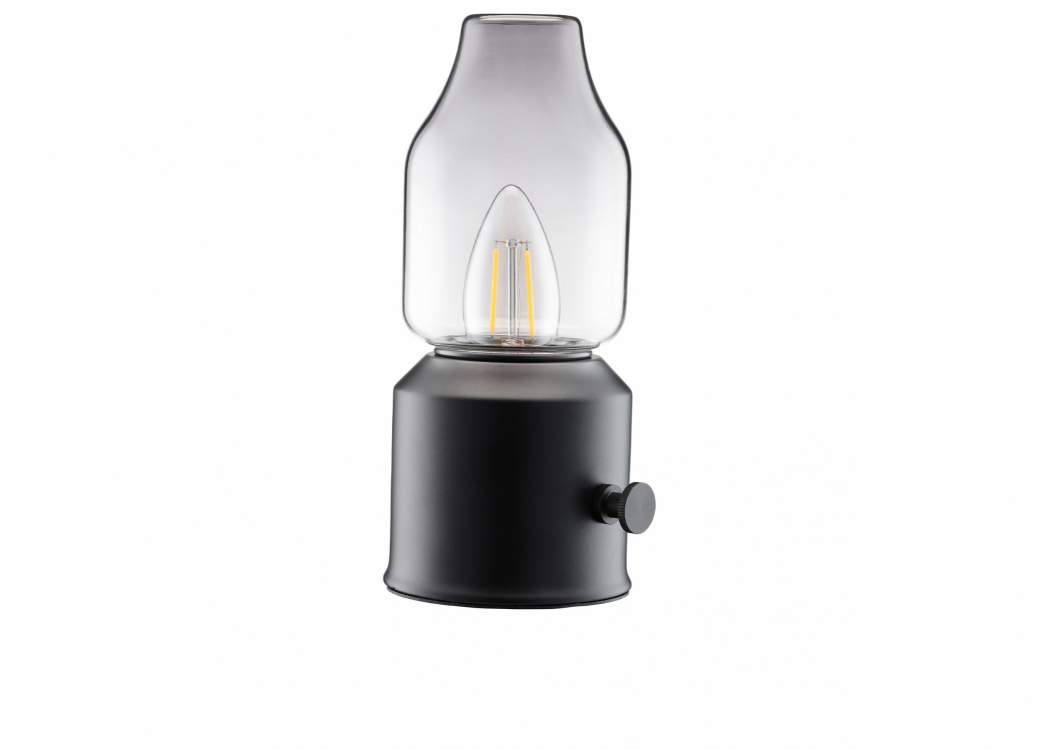 LYSTRA Lampa Laddbar Smoky