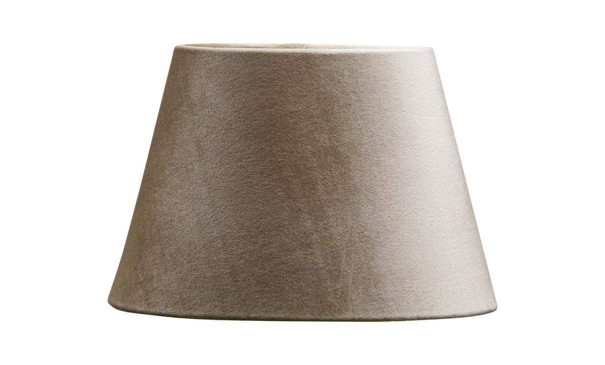 OVAL Lampskärm Sammet Beige