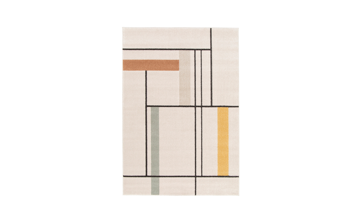 AREZZO SQUARE Matta 160x230 Creme/Multi