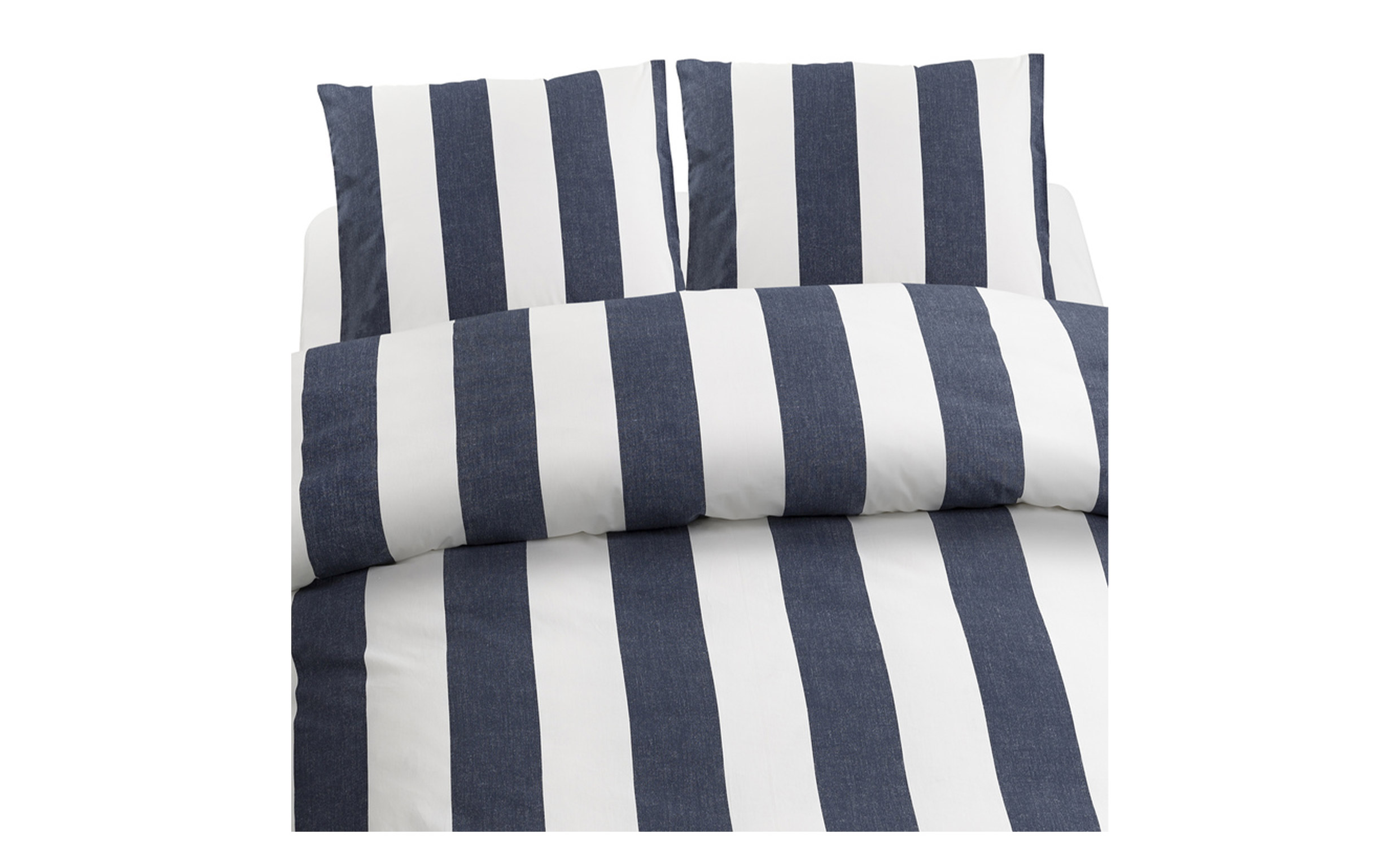 STRIPE Bäddset Kingsize Blå