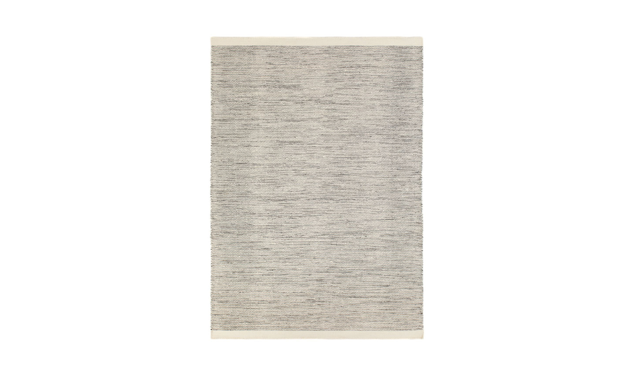 SoffaDirekt GILI Ullmatta 170×240 Offwhite/Svart