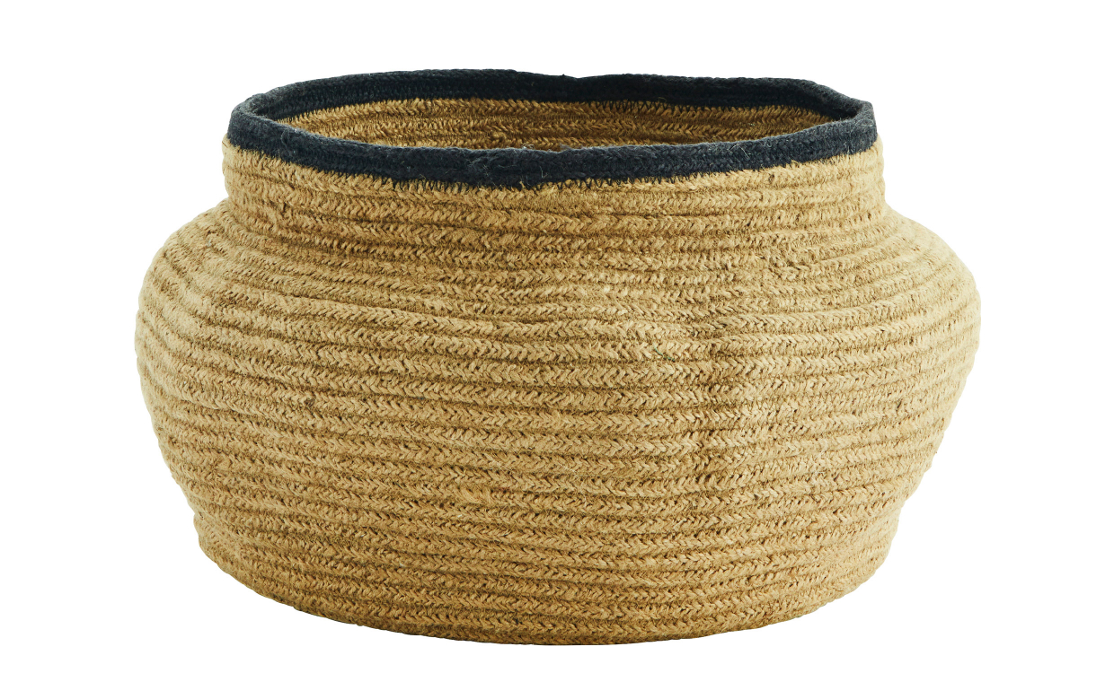 Madam Stoltz ROUND Korg Jute Gul