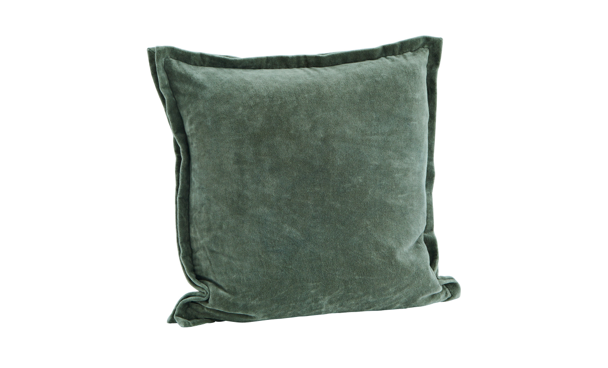 Madam Stoltz VELVET Kuddfodral 45×45 Green