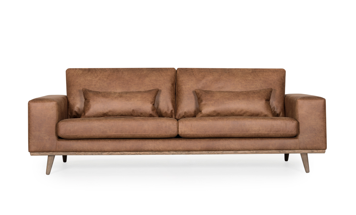 SoffaDirekt Stockholm Leather 3-sits Cognac