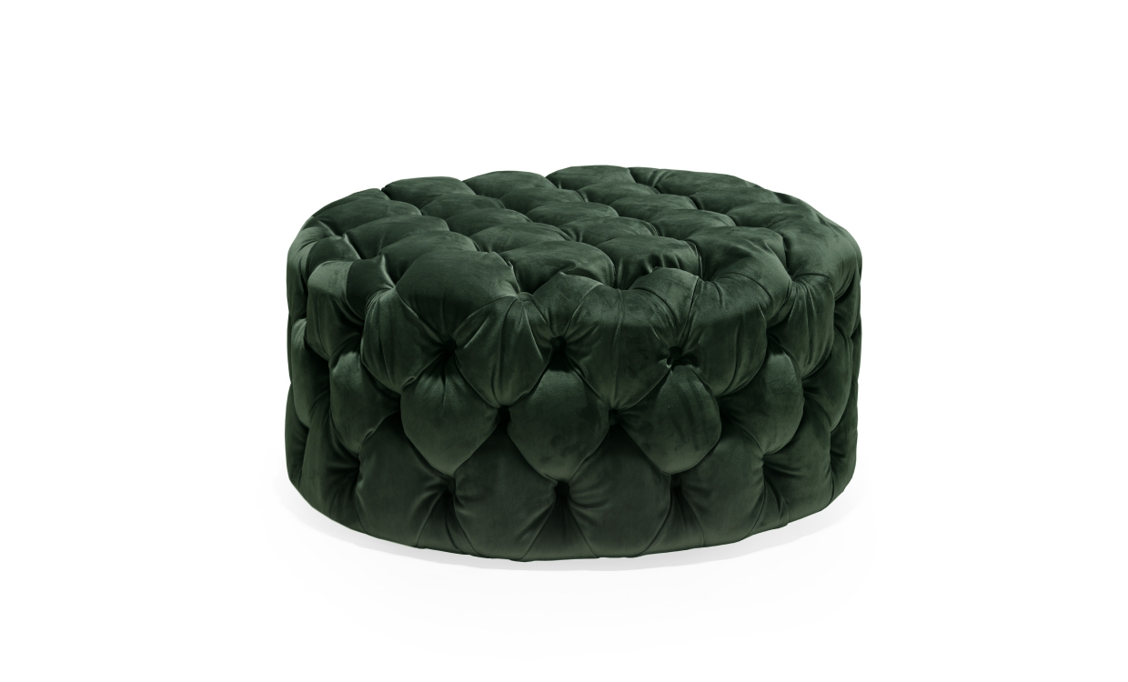 SoffaDirekt BELGRAVIA Sittpuff Velvet Deep Forest