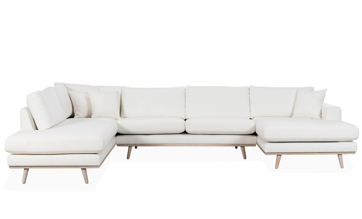 STOCKHOLM PREMIUM U-Soffa Vänster Offwhite