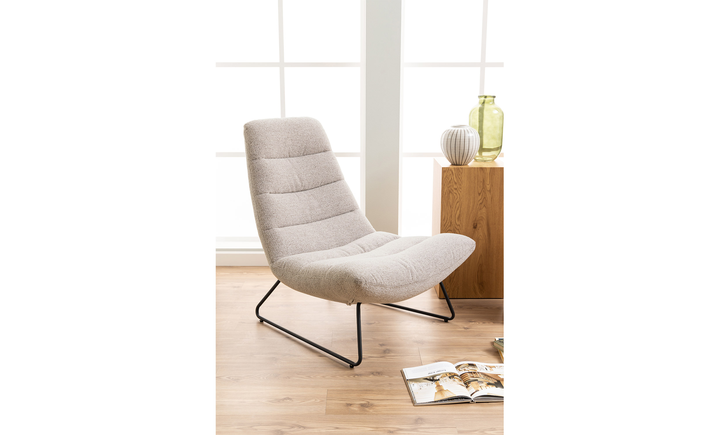 MELVIN Loungestol Beige