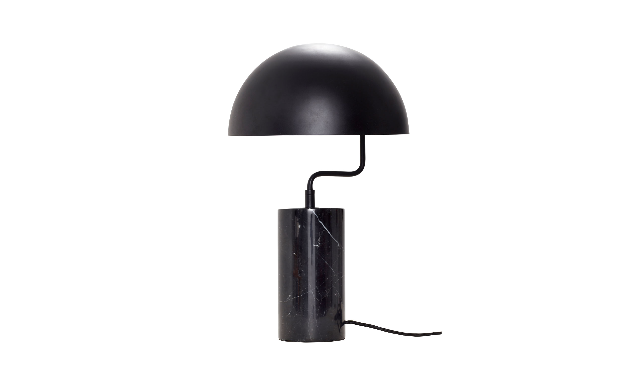 Bordslampa svart metall