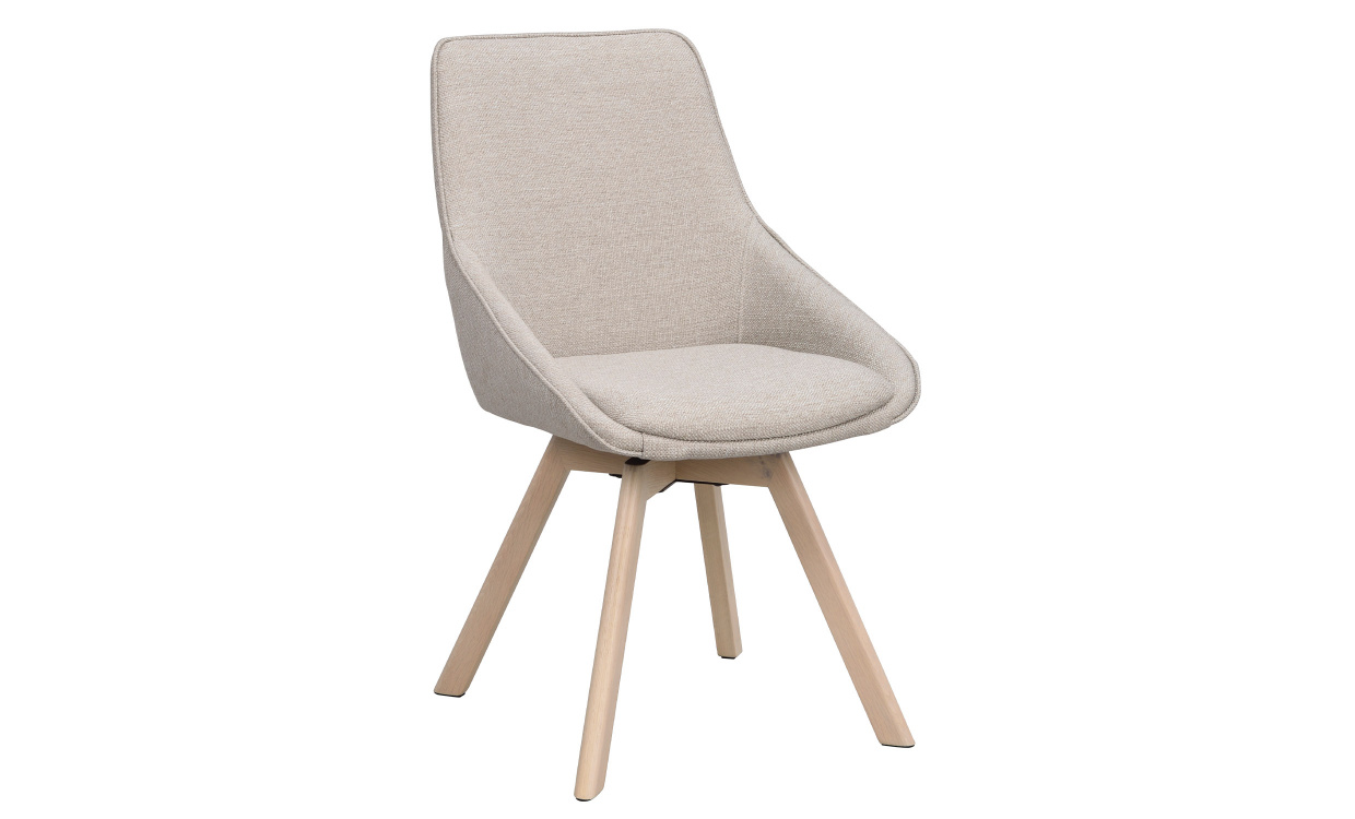 ALISON Snurrstol Beige/Vitpigmenterad i gruppen Matplats / Sittmbler / Stolar hos SoffaDirekt.se (118065)