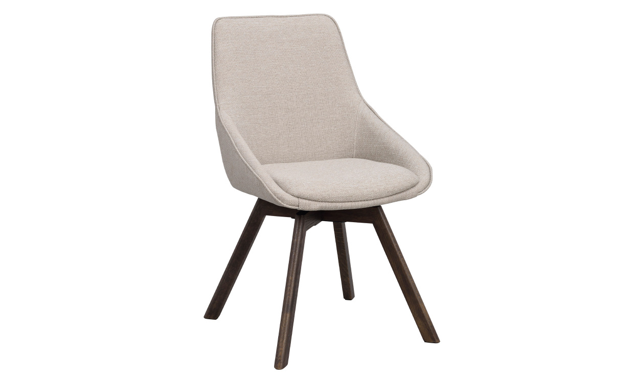 ALISON Snurrstol Beige/Brun Ek i gruppen Matplats / Sittmbler / Stolar hos SoffaDirekt.se (118066)