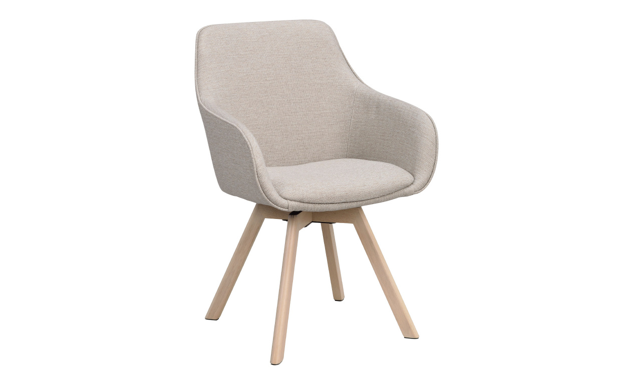 ALISON Karmstol Snurr Beige i gruppen Matplats / Sittmbler / Stolar hos SoffaDirekt.se (118085)