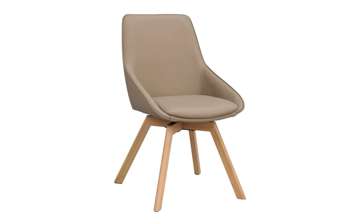 ALISON Snurrstol beige/Ek i gruppen Matplats / Sittmbler / Stolar hos SoffaDirekt.se (118134)