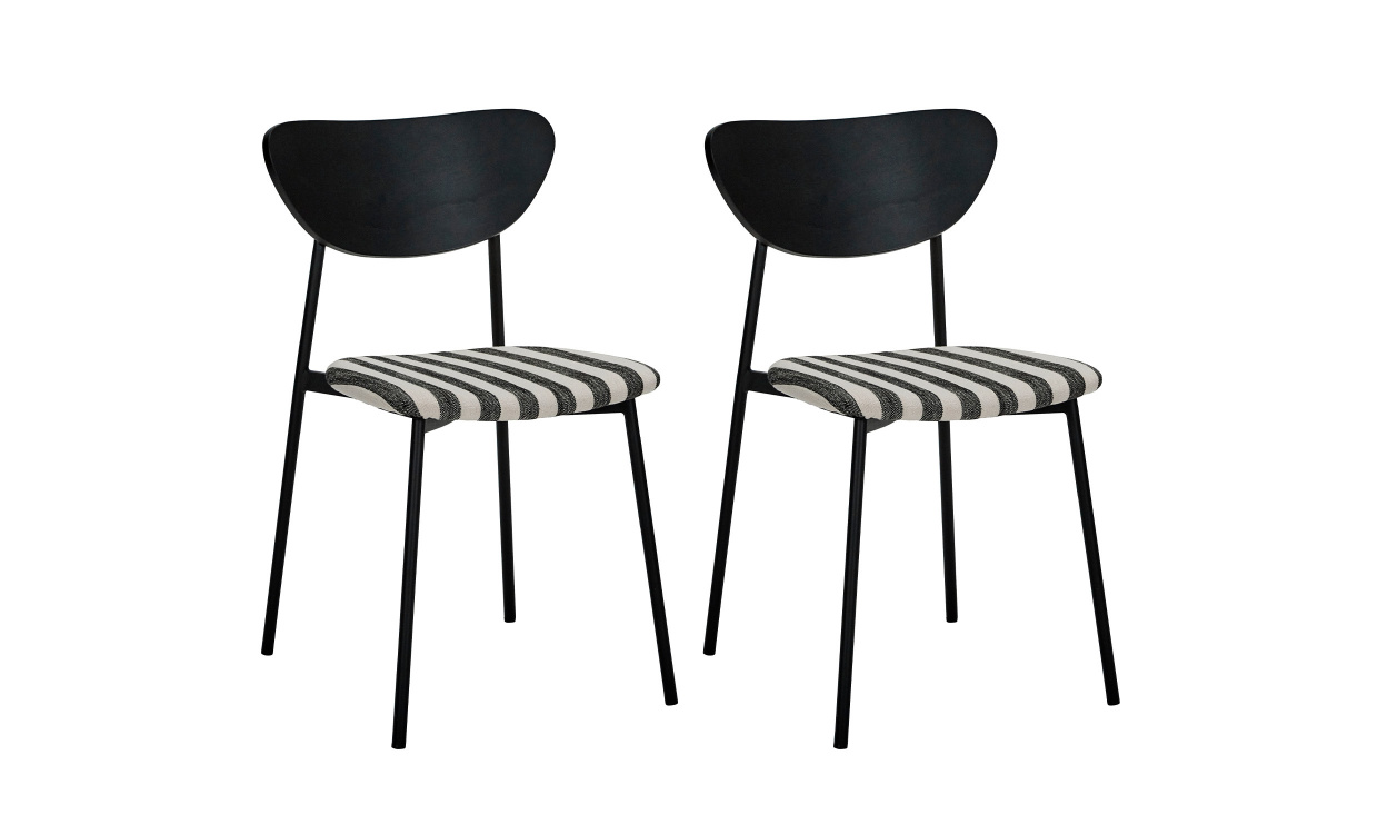 MUST Stol 2-pack Svart/Offwhite i gruppen Matplats / Sittmbler / Stolar hos SoffaDirekt.se (209343044)