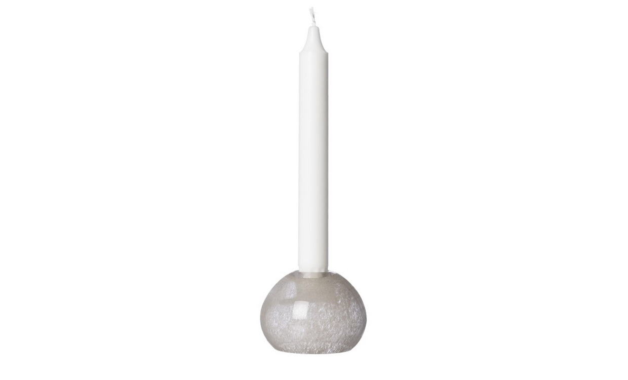 Ljusstake Glas D9 Beige i gruppen Dekoration / Ljusstakar och Lyktor hos SoffaDirekt.se (364383)