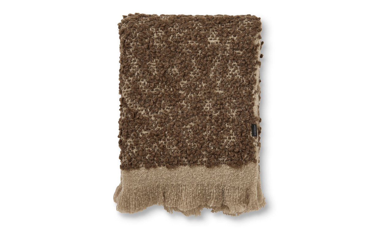 BOUCLE Mohair Pld Brun i gruppen Mattor & Textil / Pldar hos SoffaDirekt.se (N862409-74)