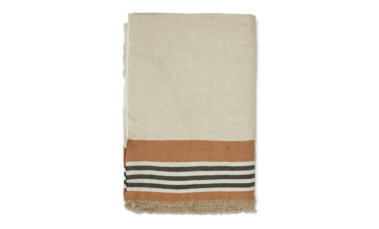 LINNA Pld Beige/Svart/Rost i gruppen Mattor & Textil / Pldar hos SoffaDirekt.se (N892422-12)