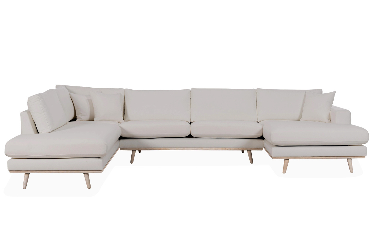 STOCKHOLM PREMIUM U-Soffa Vnster Beige i gruppen Vardagsrum / Soffor / U-Soffor hos SoffaDirekt.se (STA3D-BABE)