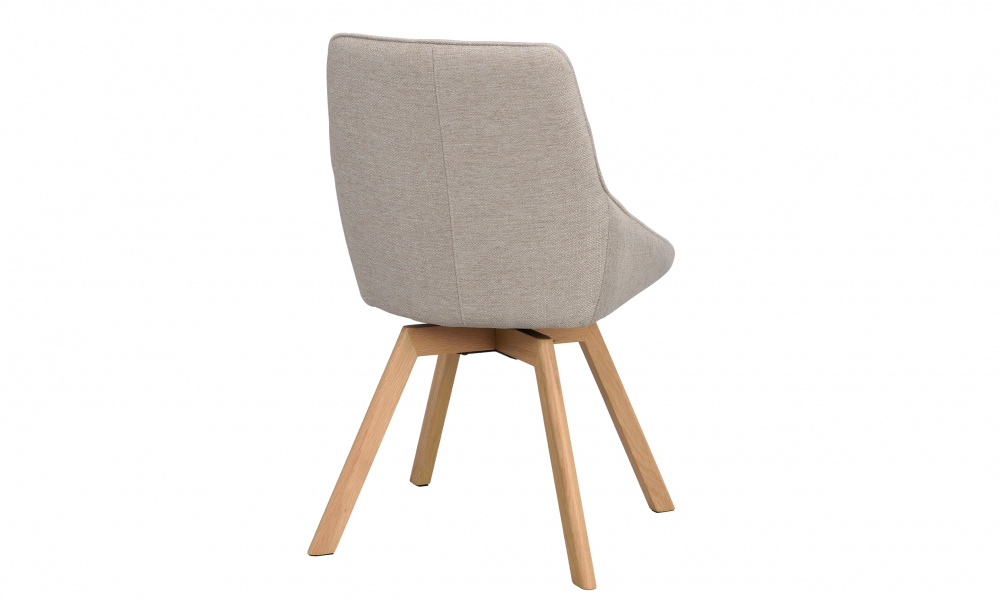 ALISON Snurrstol Beige/Ek i gruppen Matplats / Sittmbler / Stolar hos SoffaDirekt.se (118064)