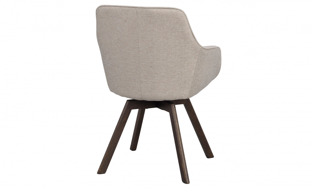 ALISON Karmstol Snurr Beige/Brun Ek i gruppen Matplats / Sittmbler / Stolar hos SoffaDirekt.se (118086)