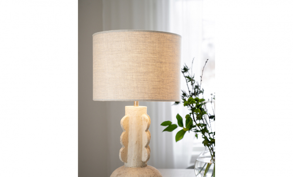 SARA Lampskrm 35cm Linne Beige i gruppen Belysning / Tillbehr / Lampskrmar hos SoffaDirekt.se (235-L121)