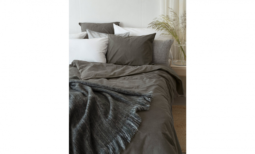 WASHED Bddset Kingsize Gr i gruppen Sovrum / Sovrumstextil / Sngklder hos SoffaDirekt.se (3444323)