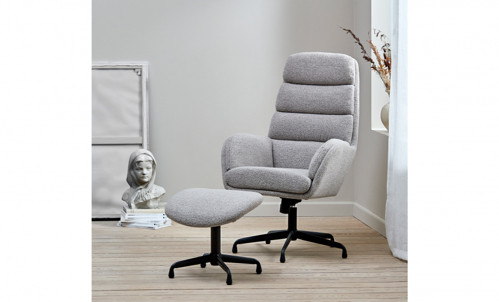 POLO Recliner och Fotpall Taupe i gruppen Vardagsrum / Ftljer hos SoffaDirekt.se (48010004)