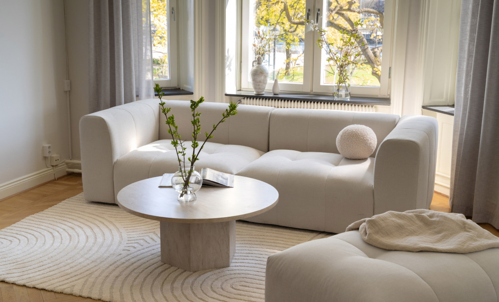 CLOUD 3-sitssoffa Beige i gruppen Vardagsrum / Soffor / 3-sits soffor hos SoffaDirekt.se (CL-3S-BE)