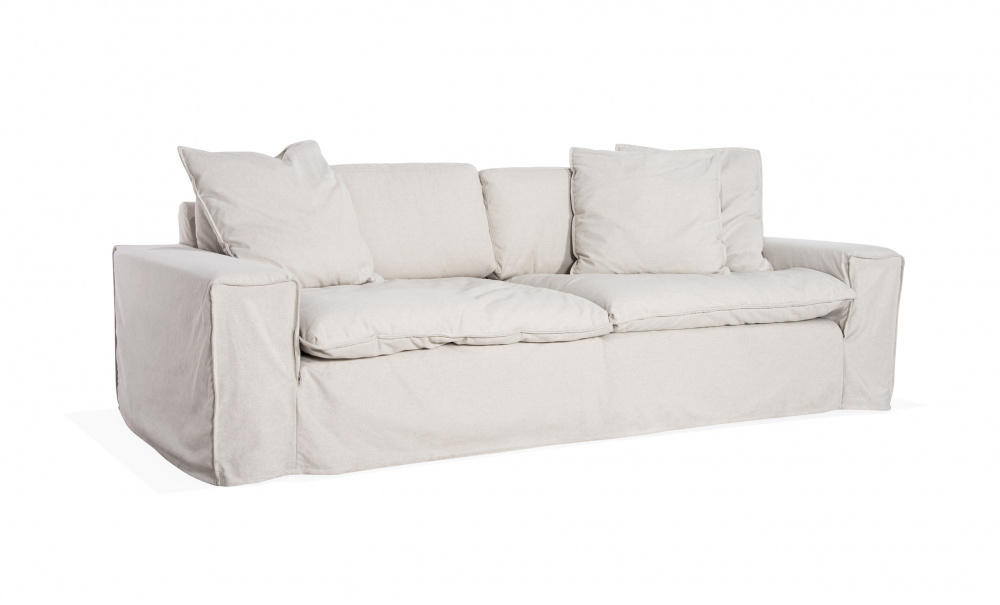 DOVER Grand Deluxe 3-sitssoffa Sandbeige i gruppen Vardagsrum / Soffor / Beiga soffor hos SoffaDirekt.se (DO3SBR001)