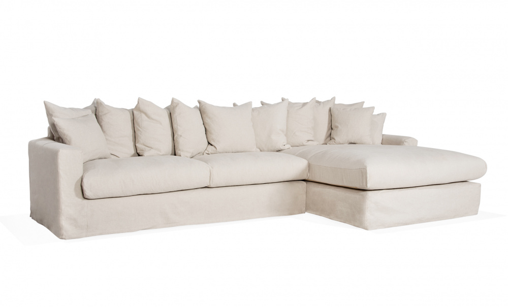 MONACO Premium Divansoffa Hger Beige i gruppen Vardagsrum / Soffor / Beiga soffor hos SoffaDirekt.se (MO3DBE)