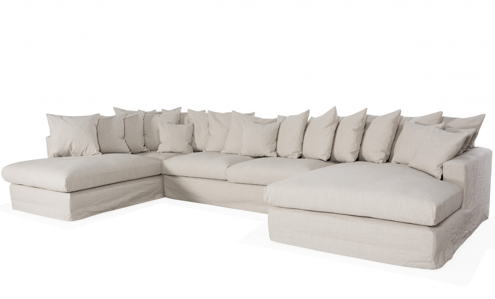 MONACO PREMIUM U-Soffa Vnster Beige i gruppen Vardagsrum / Soffor / U-Soffor hos SoffaDirekt.se (MOA3DBE)