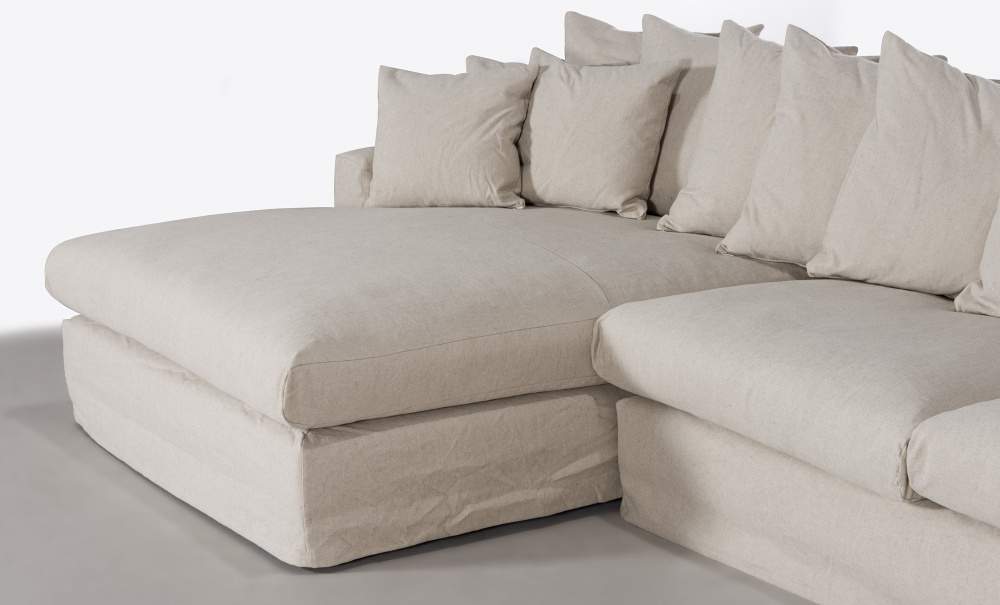 MONACO PREMIUM U-Soffa Vnster Beige i gruppen Vardagsrum / Soffor / U-Soffor hos SoffaDirekt.se (MOA3DBE)