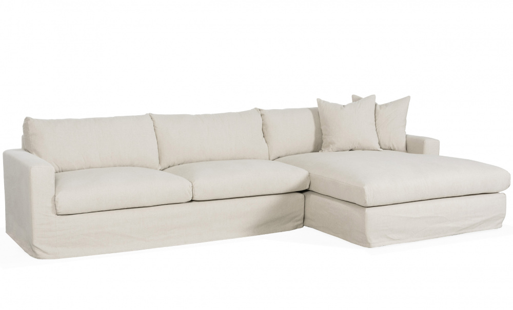 MAXIME Divansoffa Hger Beige i gruppen Vardagsrum / Soffor / Divansoffor hos SoffaDirekt.se (MX3DSBE)