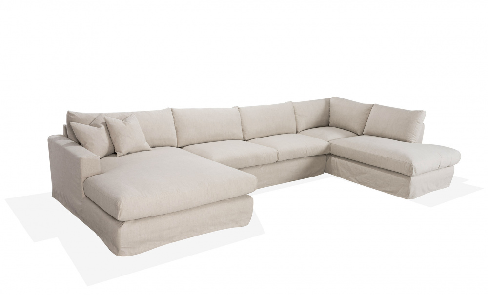 MAXIME U-Soffa Hger Beige i gruppen Vardagsrum / Soffor / Beiga soffor hos SoffaDirekt.se (MXD3ABE)