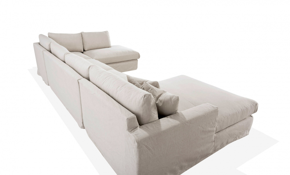 MAXIME U-Soffa Hger Beige i gruppen Vardagsrum / Soffor / Beiga soffor hos SoffaDirekt.se (MXD3ABE)