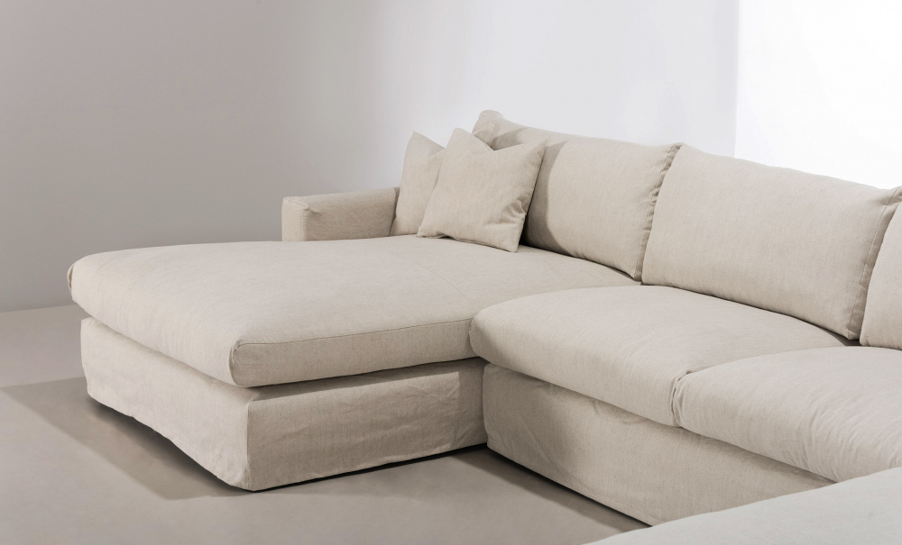 MAXIME U-Soffa Hger Beige i gruppen Vardagsrum / Soffor / Beiga soffor hos SoffaDirekt.se (MXD3ABE)