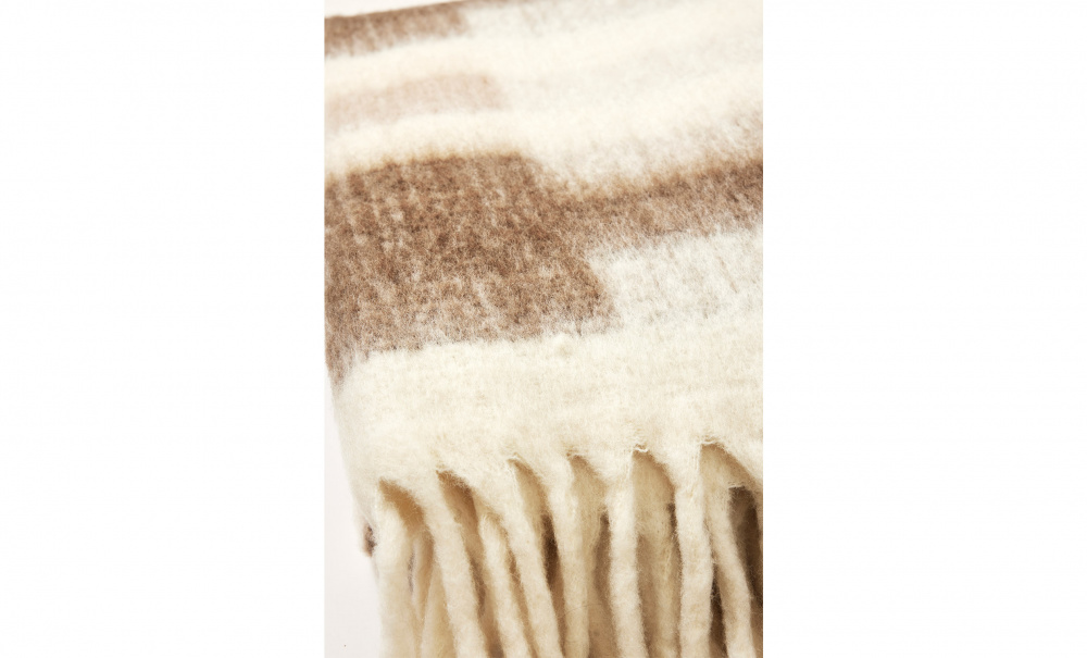 STRIPED Mohair Pld Gr/Vit i gruppen Mattor & Textil / Pldar hos SoffaDirekt.se (N892494-91)