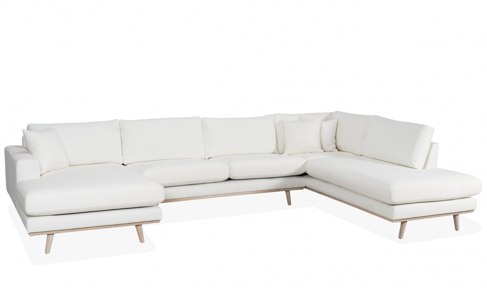 STOCKHOLM PREMIUM U-Soffa Hger Beige i gruppen Vardagsrum / Soffor / U-Soffor hos SoffaDirekt.se (STD3A-BABE)