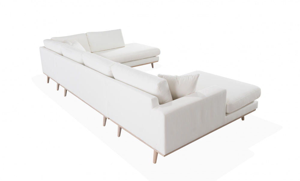 STOCKHOLM PREMIUM U-Soffa Hger Beige i gruppen Vardagsrum / Soffor / U-Soffor hos SoffaDirekt.se (STD3A-BABE)